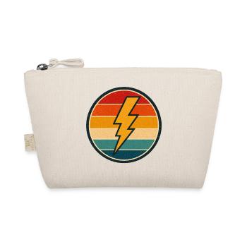 Lightning Retro Badge Vintage-Stil Grafik - Bio-Täschchen - Natur - Vorne