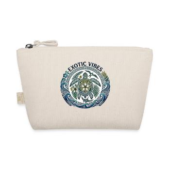 Exotische Vibes 🐢 Sammlung Textil Tatau - Bio-Täschchen - Natur - Vorne