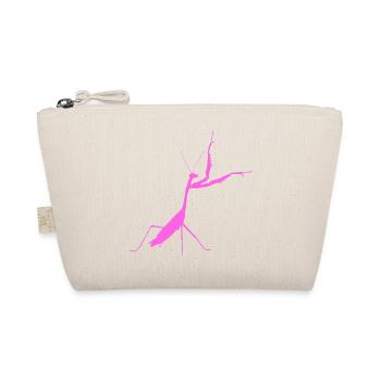 Gottesanbeterin pink - Bio-Täschchen - Natur - Vorne