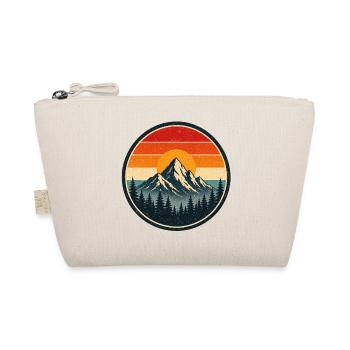 Mountain Retro Emblem Vintage-Stil Grafik - Bio-Täschchen - Natur - Vorne