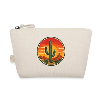 Cactus Retro Badge Vintage-Stil Grafik - Bio-Täschchen - Natur - Vorne