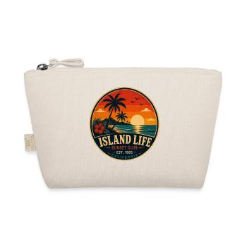Island Life Retro-Abzeichen Vintage-Küstengrafik - Bio-Täschchen - Natur - Vorne
