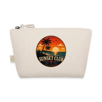 Sunset Club Retro-Abzeichen Vintage-Küstengrafik - Bio-Täschchen - Natur - Vorne