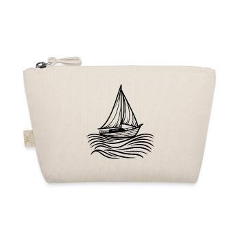 Classic sailboat on ocean waves - Organic Pouch - nature - Front