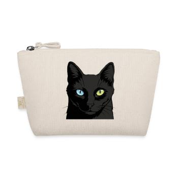 Zweifarbige Katze mit Heterochromie - Bio-Täschchen - Natur - Vorne