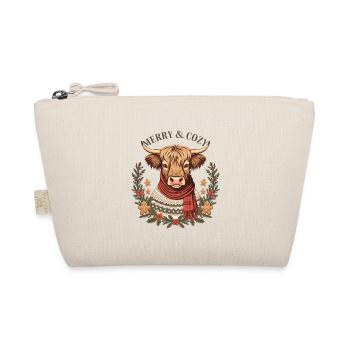 Merry & Cozy Highland Cow Weihnachten - Bio-Täschchen - Natur - Vorne