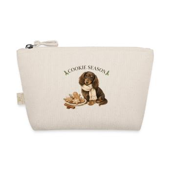 Cookie Season Longhair Dachshund Christmas - Organic Pouch - nature - Front