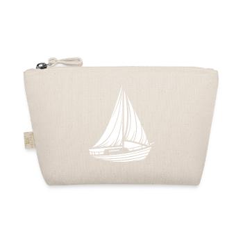 Abstraktes Segelboot Minimalistisches Design - Bio-Täschchen - Natur - Vorne
