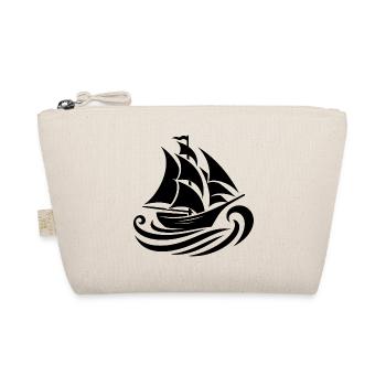 Sailboat silhouette sea and waves - Organic Pouch - nature - Front