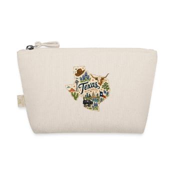Texas Lone Star State Vintage-Reiseaufkleber - Bio-Täschchen - Natur - Vorne