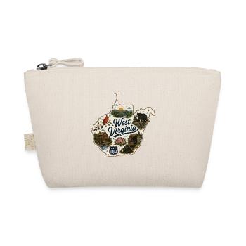 West Virginia Mountain State Vintage-Aufkleber - Bio-Täschchen - Natur - Vorne