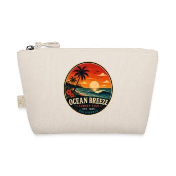 Ocean Breeze Retro Badge Vintage Coastal Graphic - Organic Pouch - nature - Front