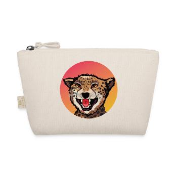 Farbenfrohes Leopard Design im Retro Look - Bio-Täschchen - Natur - Vorne