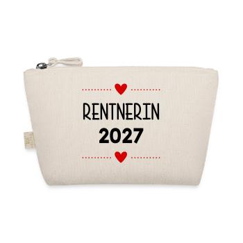 Rente, Rentnerin 2027 Herz - Bio-Täschchen - Natur - Vorne