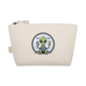 Alien Selfie With Fighter Jets - Organic Pouch - nature - Front