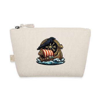 Rabenruder Viking-Schiff Emblem - Bio-Täschchen - Natur - Vorne