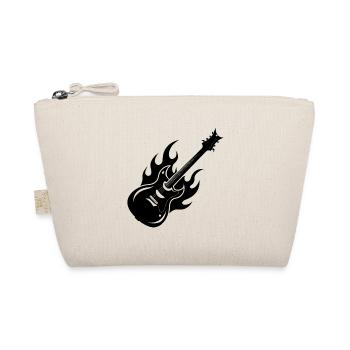Flammende Gitarre - Bio-Täschchen - Natur - Vorne