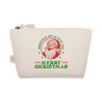 Merry Christmas Santa Retro Weihnachts Geschenk - Bio-Täschchen - Natur - Vorne