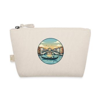 Venedig, Italien Rialto-Brücke-Gondelaufkleber - Bio-Täschchen - Natur - Vorne