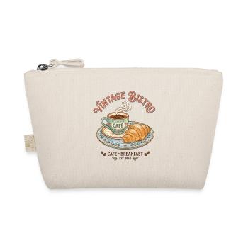 Vintage Bistro Kaffee Illustration - Bio-Täschchen - Natur - Vorne
