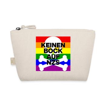 KEINEN BOCK AUF NZS, NO NZS, NO AFD, SKULL WEISS - Bio-Täschchen - Natur - Vorne