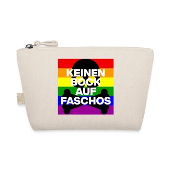 KEINEN BOCK AUF NZS, NO NZS, NO AFD, SKULL SCHWARZ - Bio-Täschchen - Natur - Vorne
