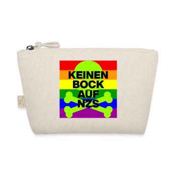 KEINEN BOCK AUF NZS, NO NZS, NO AFD, SKULL GRÜN - Bio-Täschchen - Natur - Vorne