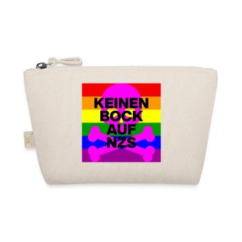 KEINEN BOCK AUF NZS, NO NZS, NO AFD, SKULL PINK - Bio-Täschchen - Natur - Vorne