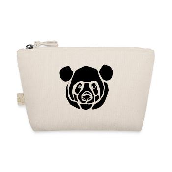 panda_black - Bio-Täschchen - Natur - Vorne