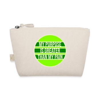 Mon but est plus grand que ma douleur, ce qui signifie le logo des guillemets - Trousse biologique - nature - Devant