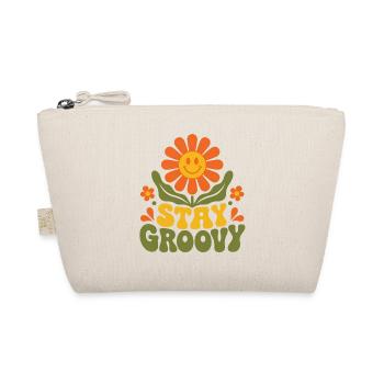 Stay Groovy – 70er Jahre Retro Blume Blüte Vektor - Bio-Täschchen - Natur - Vorne