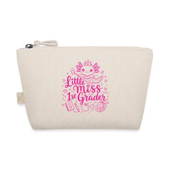 Little Miss 1st Grader - Cute Axolotl - Organic Pouch - nature - Front