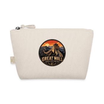 Great Wall of China Vintage Travel Badge - Organic Pouch - nature - Front