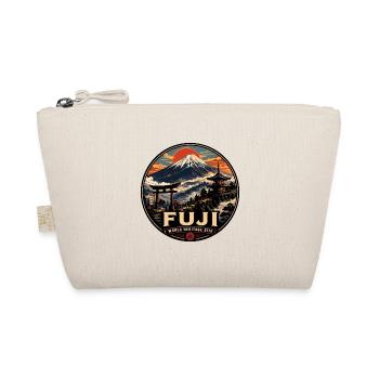 Mount Fuji Japan Vintage-Reiseabzeichen - Bio-Täschchen - Natur - Vorne
