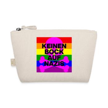 KEINEN BOCK AUF NAZIS, NO NZS, NO AFD, SKULL PINK - Bio-Täschchen - Natur - Vorne