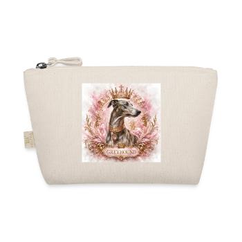 Royal Greyhound Portrait with Crown - Organic Pouch - nature - Front