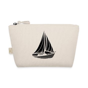 Abstract Sailboat Minimalist Design - Organic Pouch - nature - Front