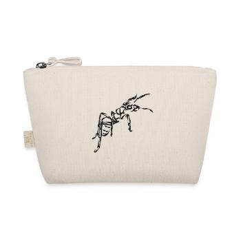 Black Ant – Insect Illustration - Organic Pouch - nature - Front