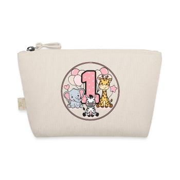 First Birthday Animal Friends Circle - Organic Pouch - nature - Front