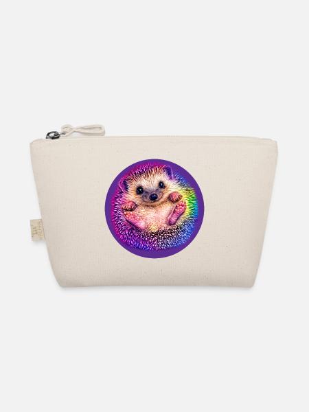 Rainbow hedgehog - Organic Pouch - nature
