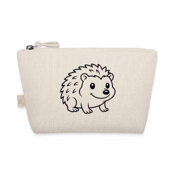 Cute hedgehog side view animal motif - Organic Pouch - nature - Front