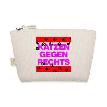 KATZEN GEGEN RECHTS, NO AFD NO NZS, NIE WIEDER - Bio-Täschchen - Natur - Vorne