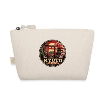 Kyoto Old Japan Vintage Travel Badge - Organic Pouch - nature - Front