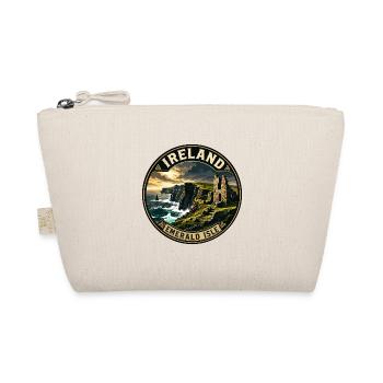 Ireland Emerald Isle Vintage Travel Badge - Organic Pouch - nature - Front