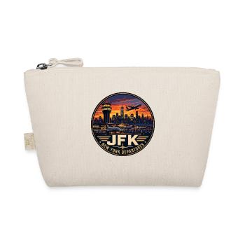 JFK Airport New York Vintage Travel Badge - Organic Pouch - nature - Front