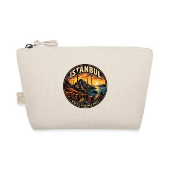 Istanbul Turkey Vintage Travel Badge - Organic Pouch - nature - Front