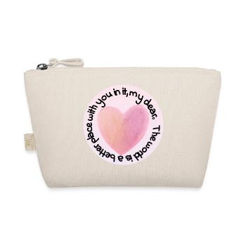 Pastel Heart Love - Organic Pouch - nature - Front