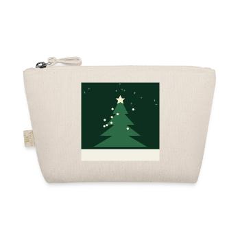 Minimalist Christmas Tree Green Star - Organic Pouch - nature - Front