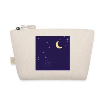 Starry Night, Moon and Purple Spiral - Organic Pouch - nature - Front