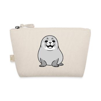 Cute Seal Comic Design - Organic Pouch - nature - Front